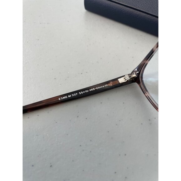 Warby Parker Esme M 937 Eyeglasses With Case and Cloth 55-16-145 Brown Tortoise - Picture 4 of 11